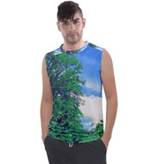 The Deep Blue Sky Men s Regular Tank Top