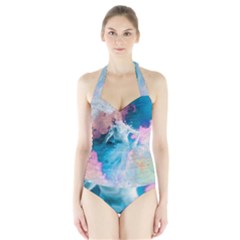 Colorful Beach Halter Swimsuit by Sparkle