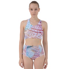 Spots Waves Racer Back Bikini Set