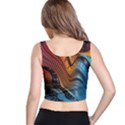 3d Rainbow Choas Crop Top View3