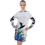 Nature Surfing Long Sleeve Hoodie Dress