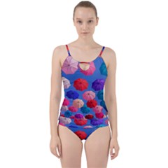 Rainbow Umbrella Cut Out Top Tankini Set by Sparkle