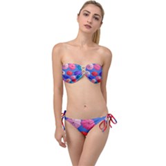 Rainbow Umbrella Twist Bandeau Bikini Set by Sparkle