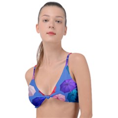 Rainbow Umbrella Knot Up Bikini Top by Sparkle