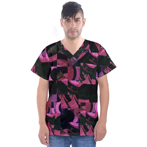 Random Design Men s V-neck Scrub Top by Sparkle