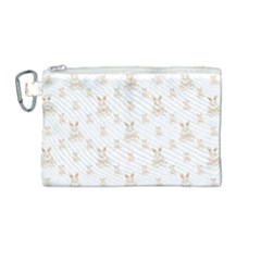 Happy Easter Motif Print Pattern Canvas Cosmetic Bag (medium) by dflcprintsclothing