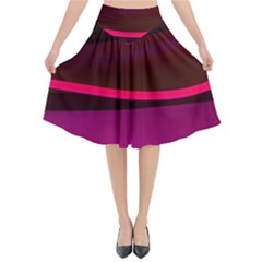 Neon Wonder Flared Midi Skirt