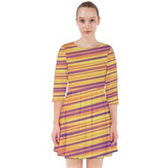 Colorful Strips Smock Dress