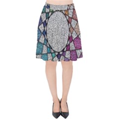 Wirldrawing Velvet High Waist Skirt