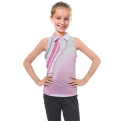 Modern Pink Kids  Sleeveless Polo Tee