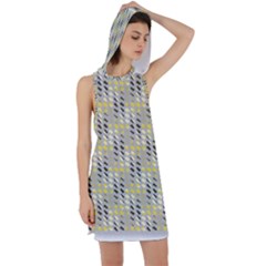 Color Tiles Racer Back Hoodie Dress