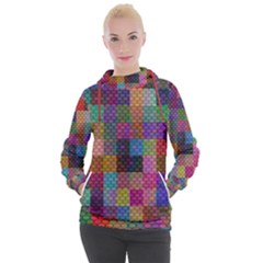 Random Colors Hexagon Women s Hooded Pullover by Sparkle