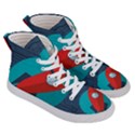 Rocket With Science Related Icons Image Men s Hi-Top Skate Sneakers View3