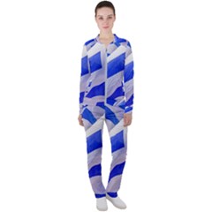 Uruguay Flags Waving Casual Jacket And Pants Set by dflcprintsclothing