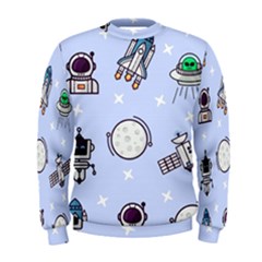 Seamless Pattern With Space Theme Men s Sweatshirt by Vaneshart