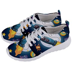 Spaceship Astronaut Space Men s Lightweight Sports Shoes by Vaneshart