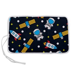 Seamless Adventure Space Vector Pattern Background Pen Storage Case (s)