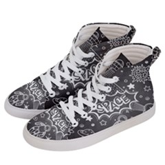 Vector Flat Space Design Background With Text Men s Hi-top Skate Sneakers