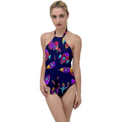 Space Patterns Go With The Flow One Piece Swimsuit by Vaneshart