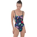 Cosmos Ufo Concept Seamless Pattern Tie Strap One Piece Swimsuit View1