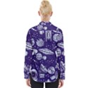 Space Sketch Seamless Pattern Womens Long Sleeve Shirt View2