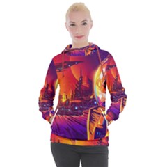 Far Future Human Colonization Women s Hooded Pullover by Vaneshart