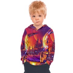 Far Future Human Colonization Kids  Overhead Hoodie by Vaneshart