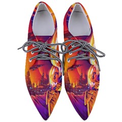 Far Future Human Colonization Pointed Oxford Shoes by Vaneshart