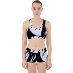 Black And White Tropical Moonscape Illustration Work It Out Gym Set by dflcprintsclothing