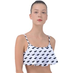 Freedom Concept Graphic Silhouette Pattern Frill Bikini Top