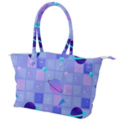 Seamless Pattern Pastel Galaxy Future Canvas Shoulder Bag by Vaneshart