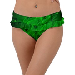 Green Rod Shaped Bacteria Frill Bikini Bottom