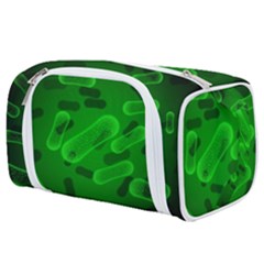 Green Rod Shaped Bacteria Toiletries Pouch by Vaneshart