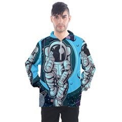 Astronaut Full Color Men s Half Zip Pullover by Vaneshart