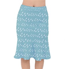 Group Of Birds Flying Graphic Pattern Short Mermaid Skirt by dflcprintsclothing