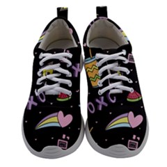 Cute Girl Things Seamless Background Athletic Shoes by Vaneshart