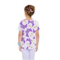 Purple Owl Pattern Background Kids  One Piece Tee View2