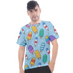 Cute Kawaii Ice Cream Seamless Pattern Men s Sport Top by Vaneshart