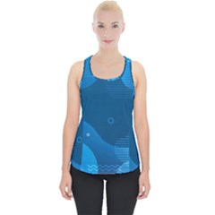 Abstract Classic Blue Background Piece Up Tank Top by Vaneshart