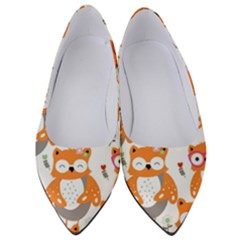 Cute Colorful Owl Cartoon Seamless Pattern Women s Low Heels by Vaneshart