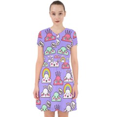 Cloud Seamless Pattern Adorable In Chiffon Dress by Vaneshart