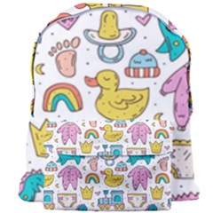 Baby Care Stuff Clothes Toys Cartoon Seamless Pattern Giant Full Print Backpack