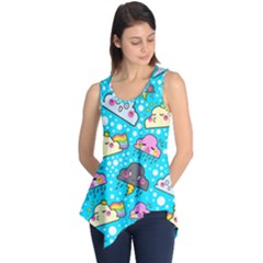 Cloud Seamless Pattern Sleeveless Tunic by Vaneshart