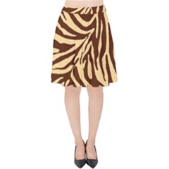 Zebra 2 Velvet High Waist Skirt