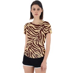 Zebra 2 Back Cut Out Sport Tee by dressshop