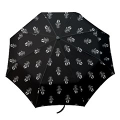 Creepy Skull Doll Motif Print Pattern Folding Umbrellas