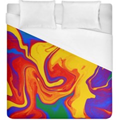 Gay Pride Swirled Colors Duvet Cover (king Size) by VernenInk