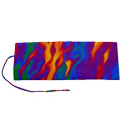 Gay Pride Abstract Smokey Shapes Roll Up Canvas Pencil Holder (s) by VernenInk