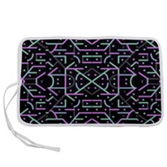 Lines And Dots Motif Geometric Seamless Pattern Pen Storage Case (m) by dflcprintsclothing