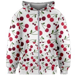 Cute Cherry Pattern Kids  Zipper Hoodie Without Drawstring